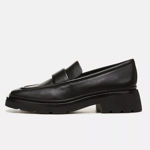 Vince Black Leather Loafers